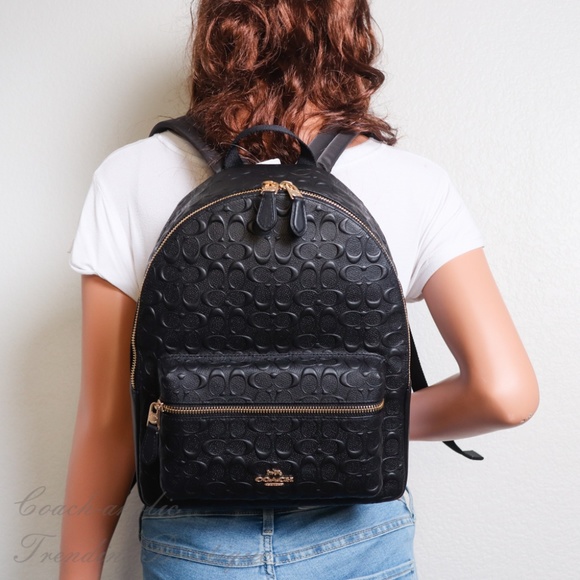 Coach Bags Nwt Coach Signature Leather Charlie Backpack Poshmark